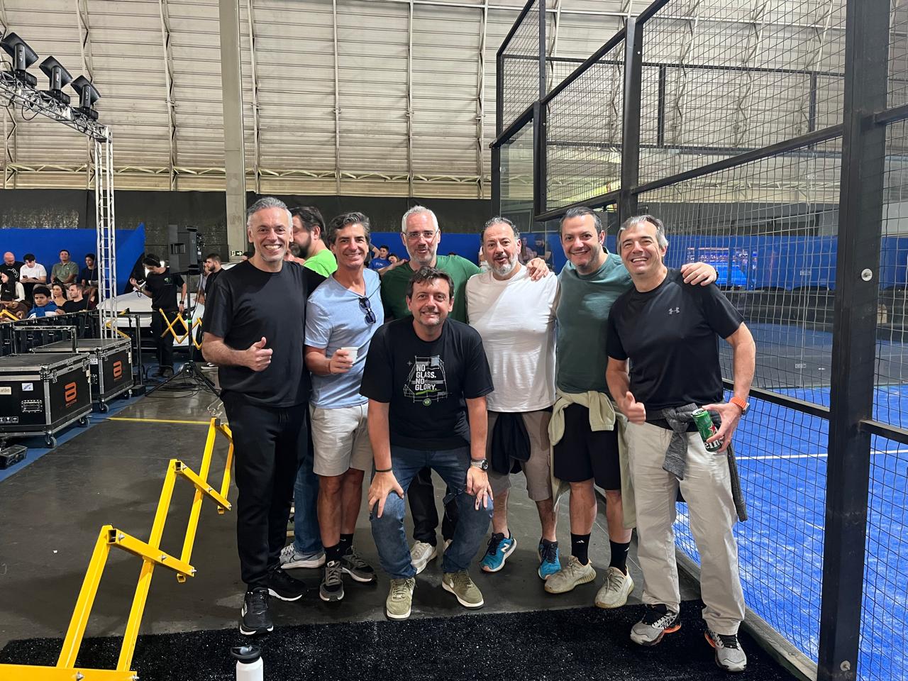 Equipe e parceiros do Santo Padel durante o FIP Gold São Paulo